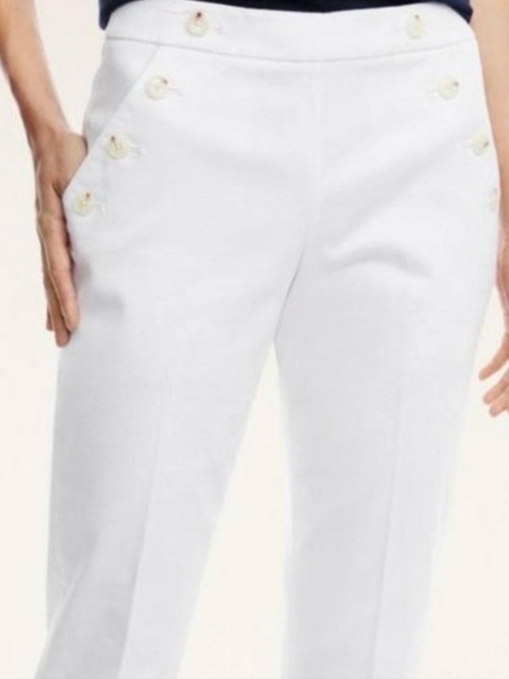 NEW* ⚓️ Brooks Brothers Stretch Cotton Nautical Slim Sailor Pants Size 6 $198
